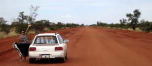 Outback red earth road