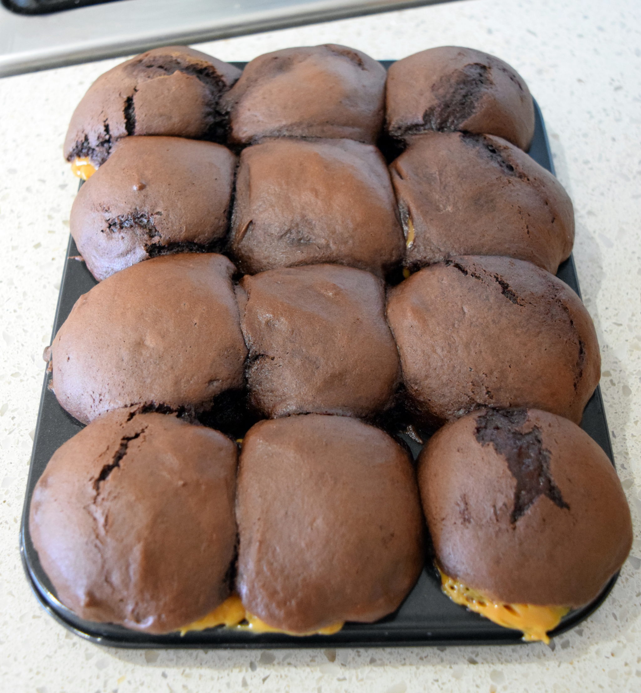 Fresh from the oven, Part Deux: Choc Caramel Muffins